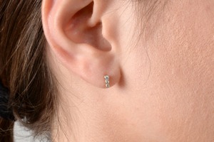 Premium 14K Gold Bezel Set Lab Grown Diamond Stud <b>Earrings</b> Simple Elegant Jewelry for Women Wedding Gift Idea - Product Image 4