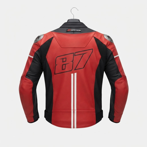 เสื้อแจ็คเก็ตมอเตอร์ไซค์หนังแท้พิมพ์ลาย Zonda สำหรับผู้ชายและผู้หญิง ผลิตจากหนังวัว/หนังจิงโจ้ คุณภาพพรีเมียม สำหรับนักขี่มอเตอร์ไซค์มืออาชีพ - Product Image 2