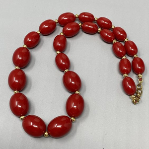 Designer Resin Beaded <b>Necklace</b> Artistic <b>Statement</b> Jewelry Piece Perfect for Casual Outfits Office Wear and Evening Gatherings - Product Image 1