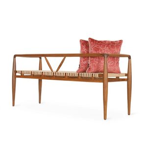 Designer 3 Seater Wooden <b>Bench</b> for Living Room Seating Solid Wood Sofa <b>Bench</b> with Comfortable <b>Cushion</b> Home Furniture - Product Image 1