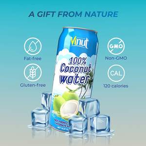 Eau de coco 330ml eau de coco boisson 24 canettes par carton boîte OEM ODM marque privée sans pulpe échantillon gratuit exportation sans sucre - Product Image 3