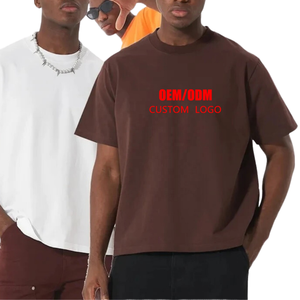 Camiseta de Hombre 100% Algodón, Corte Cuadrado, Lisa, con Logotipo Personalizado, Estilo Urbano Informal, Tejido de Punto, para Ropa Masculina - Product Image 4