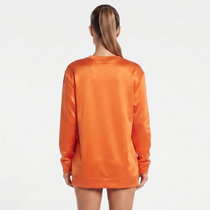 Oversized 100% Polyester Fleece Printed Sweatshirt Women Crew Neck Printed <b>Sweat</b> Shirts Ladies Loose Fit Printed Long Sweatshirt - Product Image 2