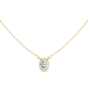 สร้อยคอโซ่พร้อมจี้เพชรรูปวงรีทรง1.50 CT ทรงรีสำหรับเป็นของขวัญผู้หญิง - Product Image 1