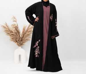Hot Sale Dubai Traditional Islamic Turkish Women's Saudi Arabian <b>Abaya</b> Spring Polyester Breathable Ankle Length Ramadan Prayer - Product Image 1