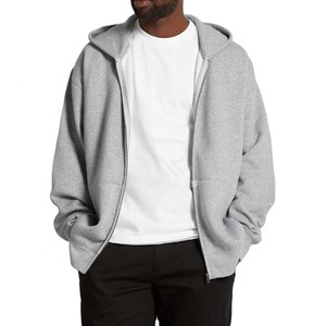 Sweats à capuche pour hommes, 500 GSM, coton épais, uni, lourd, surdimensionné, sans cordon, unisexe, logo personnalisé, grande taille - Product Image 1