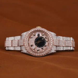 Customized Fully Iced Out Hip Hop VVS Clarity Lab Grown Diamond Stainless Steel <b>Watch</b> for Men Pass Diamond Tester - Product Image 1