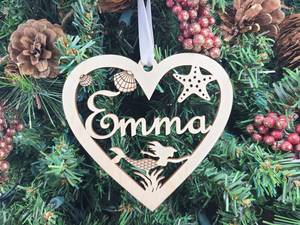 Minimalist Handmade Wooden Hanging Ornament with Modern Holiday Style and Warmth - Product Image 2