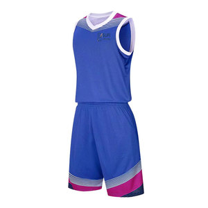 Uniforme de basketball imprimé sur mesure de qualité professionnelle, taille plus, 100% polyester, tailles et logos personnalisables, fabrication en usine, vêtements de sport - Product Image 1