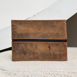 Nuevo diseñador de moda de bolsillo de lujo de grano completo de cuero desgastado billetera de hombre hecho a mano estilo Vintage 100% billeteras de cuero genuino - Product Image 5