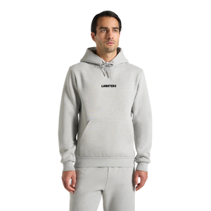 Sudadera con capucha para hombre, estilo urbano, de peso pesado, con cordón en la cintura, bolsillo canguro y puños en los tobillos, corte regular, dos piezas. - Product Image 3
