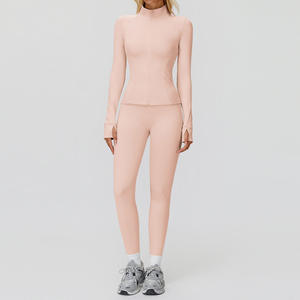 Ensemble de survêtement d'hiver pour femmes grande taille, couleur unie, sweat-shirt 100% coton avec pantalon de jogging deux pièces - Product Image 6