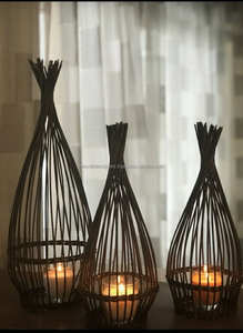 Photophore en métal vintage en forme de dôme, fabrication artisanale, pot de bougie pour décoration d'événement, produit de décoration de table de haute qualité - Product Image 2