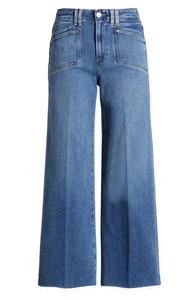 Faded Denim <b>Jeans</b> Manufacturer Service Women's Streetwear Fashion Wide Leg Denim <b>Jeans</b> And Baggy Stacked Monkey Wash - Product Image 4