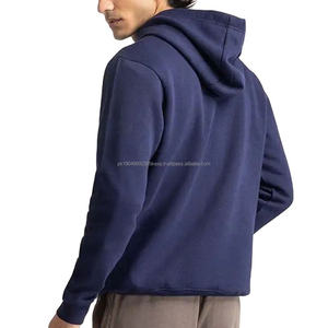 Sweat à capuche en molleton 100% coton pour homme, sweat-shirt lourd à col à capuche et coupe ample, motif uni pour l'hiver - Product Image 2