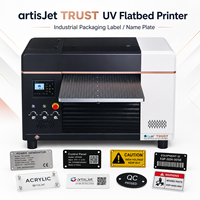 Impresora plana UV LED artisJet TRUST 6090 A1 para etiquetas de identificación, embalaje, placas de identificación, acrílico, metal, PVC, plástico, cartón