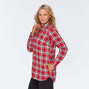 Chemise en flanelle à carreaux pour femme, confortable et chaude, idéale pour la superposition en automne et en hiver, chemise en flanelle pour femme pour les activités de plein air - Product Image 2