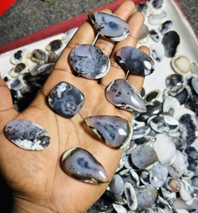 <b>Cheap</b> Price 100% Natural Dendrite Agate Cabochon | Trimurti Gems | Loose Gemstones for Jewelry Making | Mix Shape 20-50mm | - Product Image 1