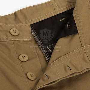 Fashionable Men's Slim Fit Straight Mid Waist Lightweight Canvas Casual Cargo Pants Comfortable for Sale - Product Image 4