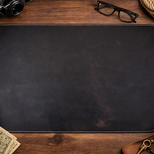 Tapis de souris en cuir véritable souple, repose-poignet confortable, tapis de bureau de luxe en cuir de vachette pour la saisie quotidienne LMP-0038 - Product Image 1