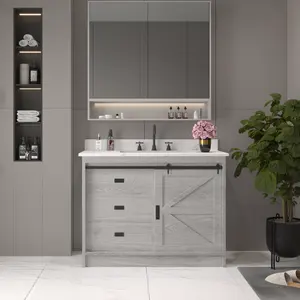 Modern Italian style plywood bathroom vanity best choice for USA buyer direct from Vietnam manufacturer