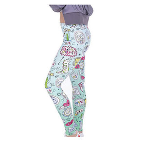 Legging de yoga taille haute écoresponsable pour femme avec taille élastique, en tissu recyclé, motif uni - Product Image 2