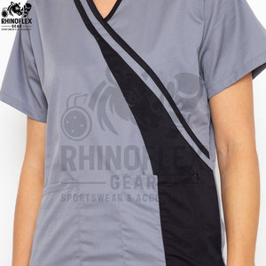 Tenue d'infirmière unisexe Dishang en polyester Dobby haute élasticité, à manches courtes, pour l'été, uniforme d'hôpital et de maison de retraite - Product Image 5