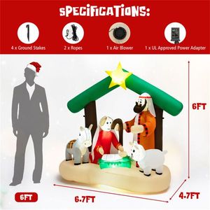 6.7 Feet LED Lights Christmas <b>Inflatable</b> Outdoor Holiday Yard Decorations - Product Image 2