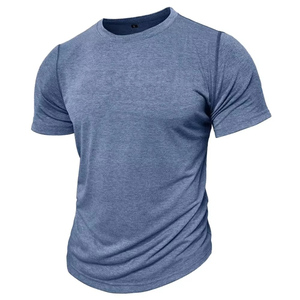 Camiseta Deportiva para Hombre, Color Sólido, Corte Regular, Ropa Deportiva Ligera y Transpirable, 100% Algodón, 180g, Uso Diario Informal - Product Image 1