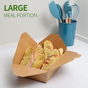 กล่องอาหารแบบยั่งยืนสำหรับบริการจัดส่งก๋วยเตี๋ยวและซุป กล่องอาหารคราฟท์ขนาด 70 ออนซ์สำหรับบรรจุภัณฑ์อาหารร้านอาหาร - Product Image 3