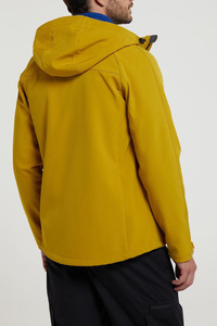 Veste softshell homme personnalisée, imperméable, coupe-vent, respirante, doublée polaire, avec capuche, pour la randonnée, le trekking, l'hiver, en coton. - Product Image 6