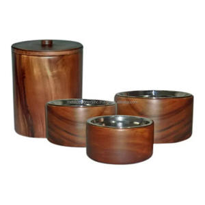 Comedero redondo elevado de madera y acero, cuencos de comida para perros y gatos elevados para un cómodo comedor de agua y comida para mascotas - Product Image 4