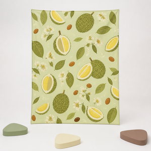 Manta Personalizada con Estampado de Lémur, Durian, Armónica, Halterofilia, Nautilus, Churro, Sublimación, Franela, Felpa, Poliéster - Product Image 2