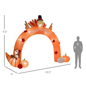 Arco Gonfiabile a Forma di Casa di Pan di Zenzero per Decorazioni Natalizie da Esterno - Product Image 5