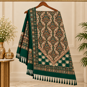 Chal de Pashmina Cachemira Premium para Mujer, Suave y Cálido para Otoño, Elegante con Bordado Floral, Largo, para Venta al Por Mayor de Moda - Product Image 1