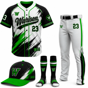 Wholesale Softball Uniform Set Plus Size Unisex Quick Dry Baseball Training Uniform Kit With Custom Name And Number - Product Image 5
