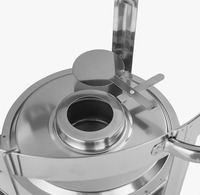 Plat à chafing rond en acier inoxydable 150L, ensemble de 2 chauffe-plats pour buffet traiteur, chauffage à la vapeur, contrôle manuel de la température 1C