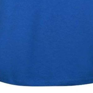 Camiseta Gráfica Azul Rey con Estampado Ovalado Amarillo, Manga Corta, Cuello Redondo, Informal, de Algodón, Unisex, Moda de Verano, Ropa para el Día a Día - Product Image 3