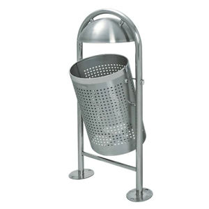 Poubelle suspendue moderne en acier inoxydable avec support pour parcs publics et rues – En promotion - Product Image 1