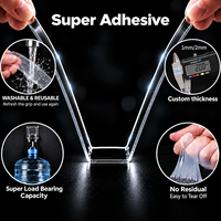 Bandes adhésives nano double face lavables à forte viscosité, amovibles, gel magique, transparentes, imperméables, 1 mm