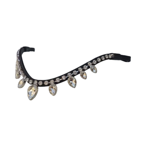 Cinta de Cuero para Caballo ADEEFA de Alta Calidad con Cristales Blancos Personalizables - Tamaños Personalizables - Product Image 1