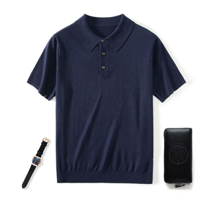 Polo de Manga Corta para Hombre, Estilo Casual de Negocios, Color Sólido, Transpirable, Cómodo, de Alta Calidad - Product Image 1
