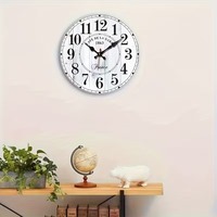 Horloge murale ronde en bois de 30 * 30 cm, design moderne de grande taille, mouvement à quartz silencieux, décoration pour la maison et le bureau