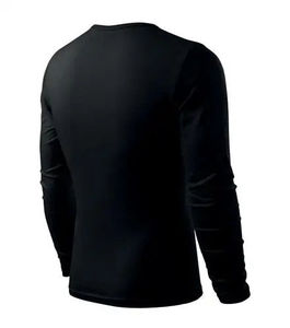 <b>Men's</b> Long Sleeve O-Neck Knitted <b>Slim</b> <b>Fit</b> Solid Color Casual T-<b>Shirt</b> <b>Black</b> - Product Image 5