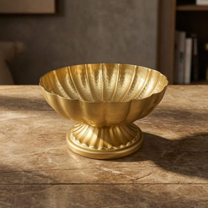 Hammered Compote <b>Bowl</b> Gold <b>Vase</b> Decorative Metal Centerpiece <b>Bowl</b> for Home Decor Tabletop Display Wedding Events Floral Arrangem - Product Image 4