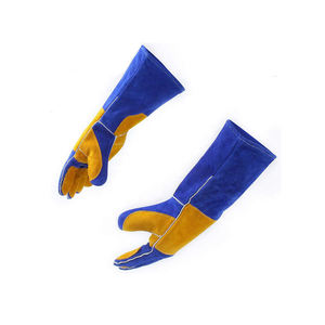 Guantes de Soldadura de Piel de Cabra Resistentes, Refuerzos en la Palma Resistentes al Fuego, Guantes de Soldador para Cuidado Personal, Libres de Silicona - Product Image 4