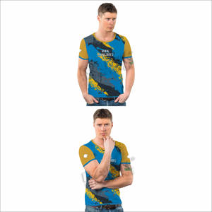 เสื้อยืดผู้ชายพิมพ์ลายสั่งทำทรงหลวมดีไซน์ไม่ซ้ำใคร รุ่นใหม่มาแรง ผ้าฝ้าย 100% แห้งเร็ว - Product Image 5