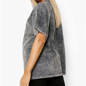 Nueva llegada de camisetas de mujer con lavado ácido, hechas a medida, de alta calidad, de secado rápido y transpirables. - Product Image 5