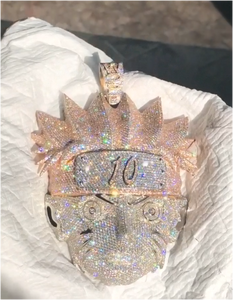 Pendentif Iced Out personnalisé 3D Hip Hop Or Rose Argent 925 9K 10K 14K 18K VVS Moissanite sur mesure pour Hommes et Femmes - Product Image 4