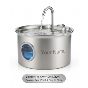 Fontaine à eau automatique en acier inoxydable de 2,6 L pour chats, distributeur d'eau électrique silencieux pour animaux de compagnie, fournitures pour petits animaux - Product Image 3